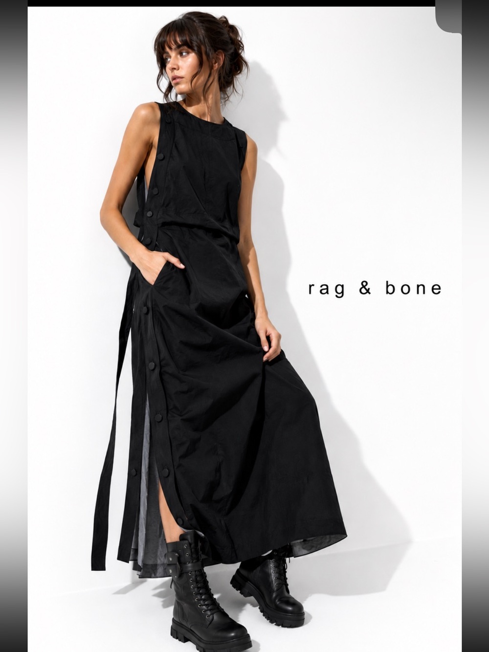 RAG & BONE, maxi buttons side dress!